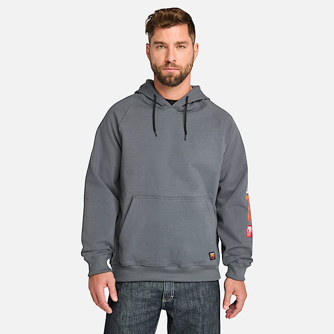Mens Timberland PRO Hood Honcho FlameResistant Pullover Hoodie TBL Charcoal HERO