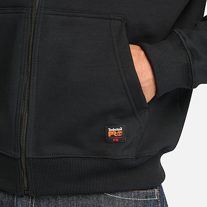 Mens Timberland PRO Hood Honcho FlameResistant FullZip Hoodie TBL Black ALT2