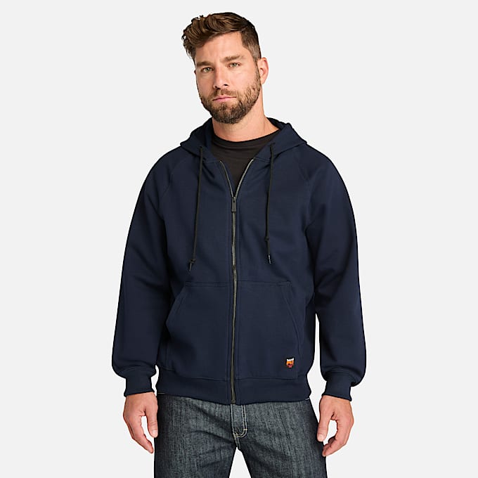 Mens Timberland PRO Hood Honcho FlameResistant FullZip Hoodie TBL Navy HERO
