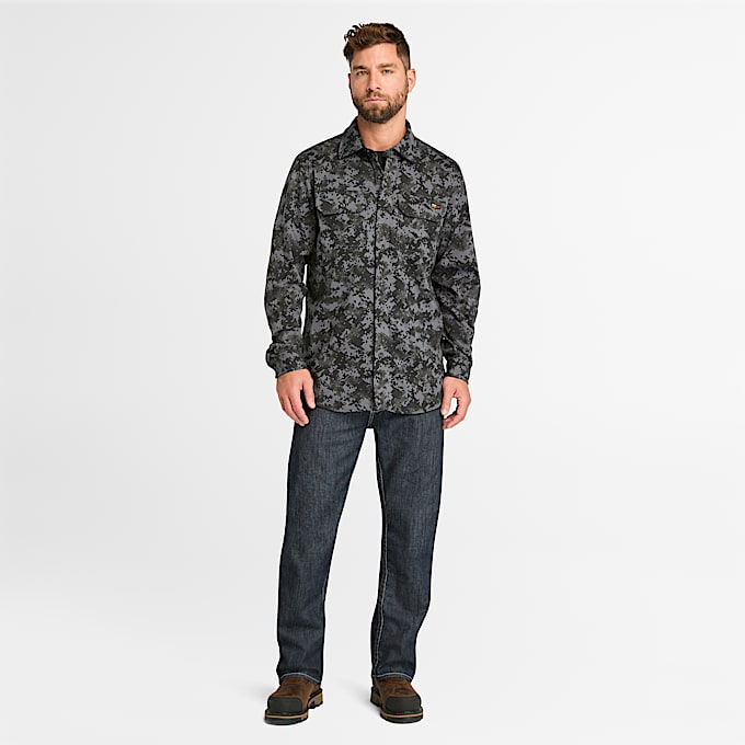 Mens Timberland PRO GritNGrind FlameResistant Flex Denim Work Jeans TBL FlameResistant Dark Wash ALT1