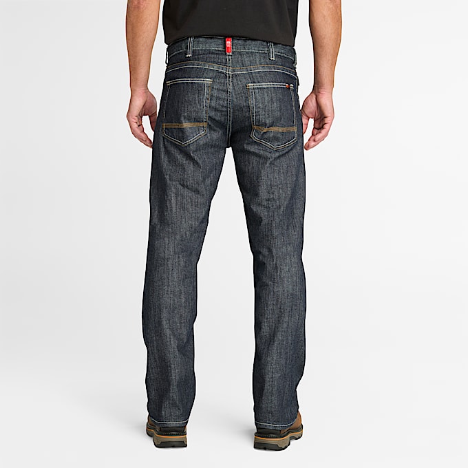 Mens Timberland PRO GritNGrind FlameResistant Flex Denim Work Jeans TBL FlameResistant Dark Wash ALT9