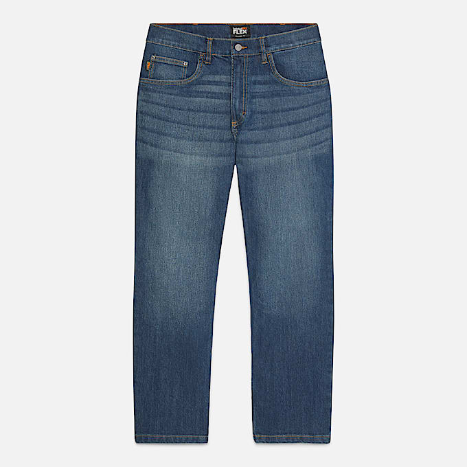 Mens Timberland PRO Ballast Flex Denim Work Jeans TBL Dark Wash with Sanding ALT10