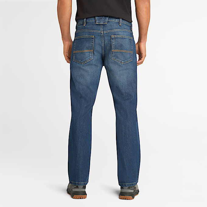Mens Timberland PRO Ballast Flex Denim Work Jeans TBL Dark Wash with Sanding ALT9