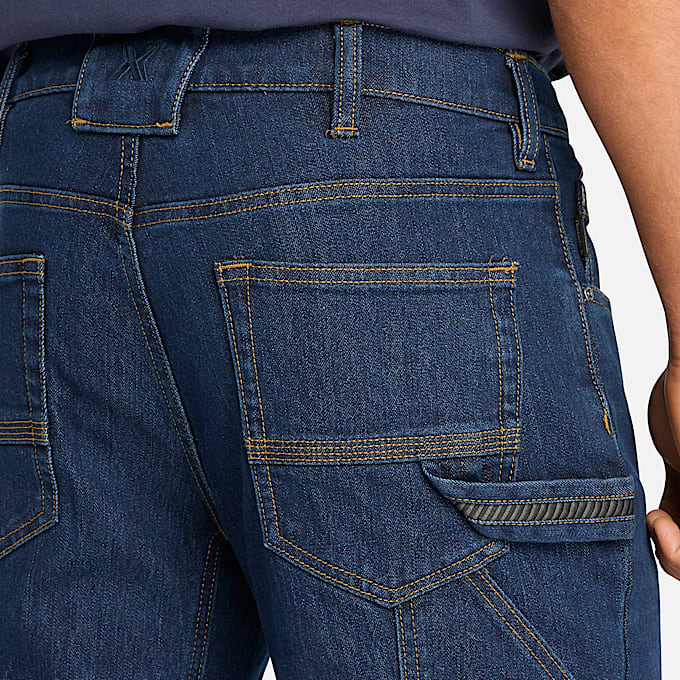 Mens Timberland PRO Ballast Flex Denim Carpenter Jeans TBL Dark Wash ALT2