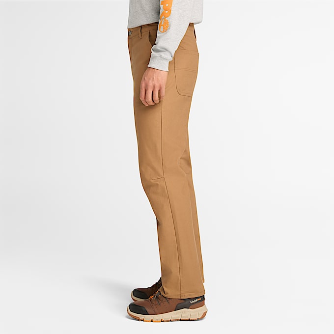 Mens Timberland PRO GritFlex AthleticFit Flex Canvas Pant TBL Dark Wheat ALT8