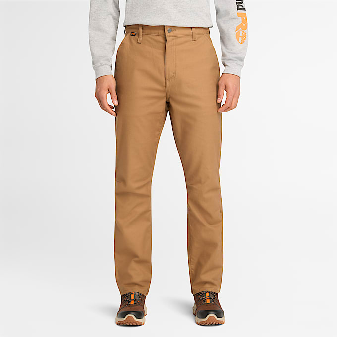 Mens Timberland PRO GritFlex AthleticFit Flex Canvas Pant TBL Dark Wheat HERO