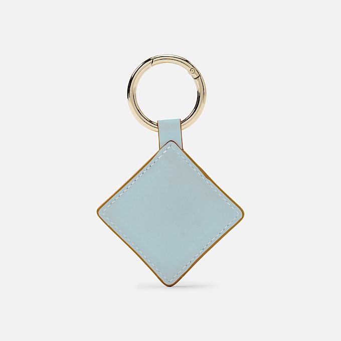Diamond Leather Keychain TBL Silver Blue ALT1