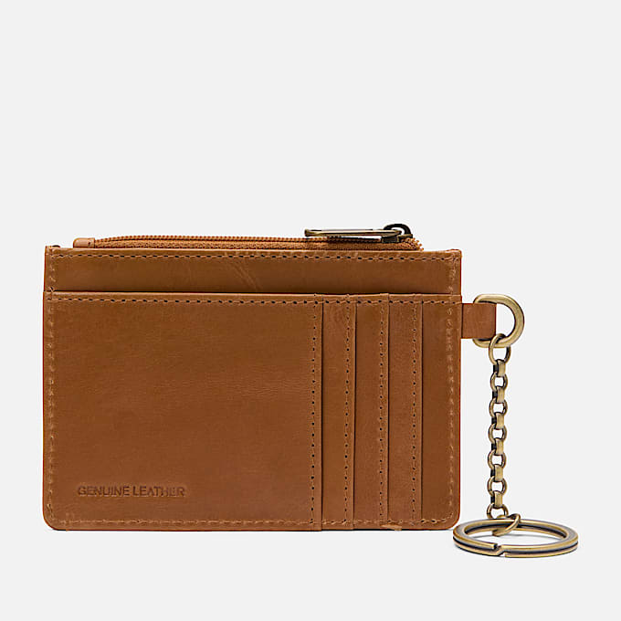 Leather Card Case Keyring TBL Cognac ALT1