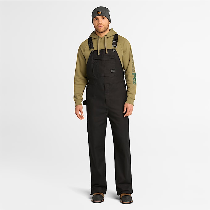 Mens Timberland PRO GritFlex Canvas Bib Overall TBL Black HERO