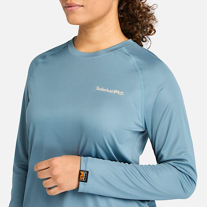 Womens Timberland PRO Wicking Good Sport LongSleeve TShirt TBL Bluestone ALT2