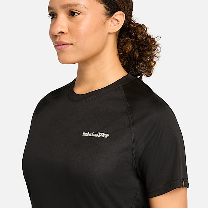 Womens Timberland PRO Wicking Good Sport ShortSleeve TShirt TBL Black ALT2