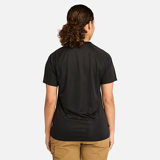 Womens Timberland PRO Wicking Good Sport ShortSleeve TShirt TBL Black ALT9