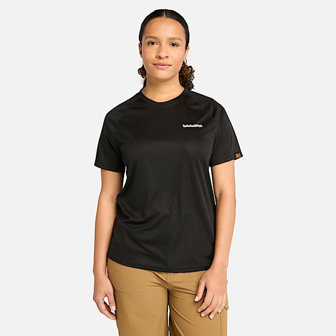 Womens Timberland PRO Wicking Good Sport ShortSleeve TShirt TBL Black HERO