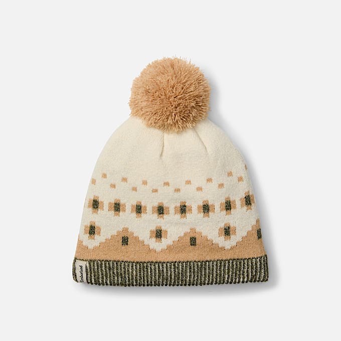Women's Fair Isle Beanie with Pom - 1