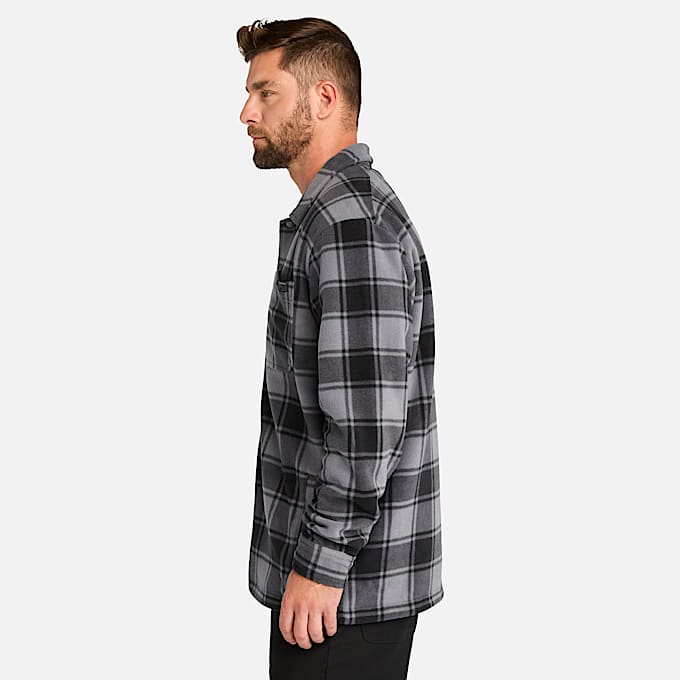 Mens Timberland PRO Gritman Check Heavyweight Fleece Shirt TBL Tornado Tartan ALT8