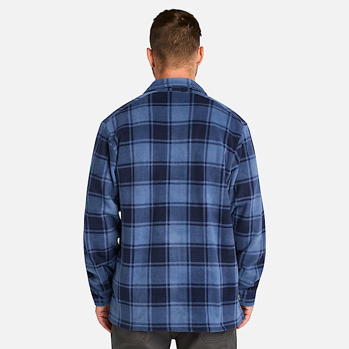 Mens Timberland PRO Gritman Check Heavyweight Fleece Shirt TBL Vintage Indigo Tartan ALT9
