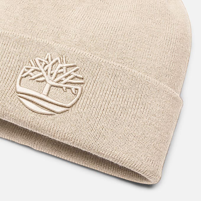 3D Embroidered Beanie TBL Light Tan ALT1