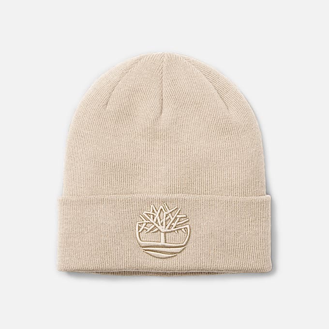 3D Embroidered Beanie TBL Light Tan HERO