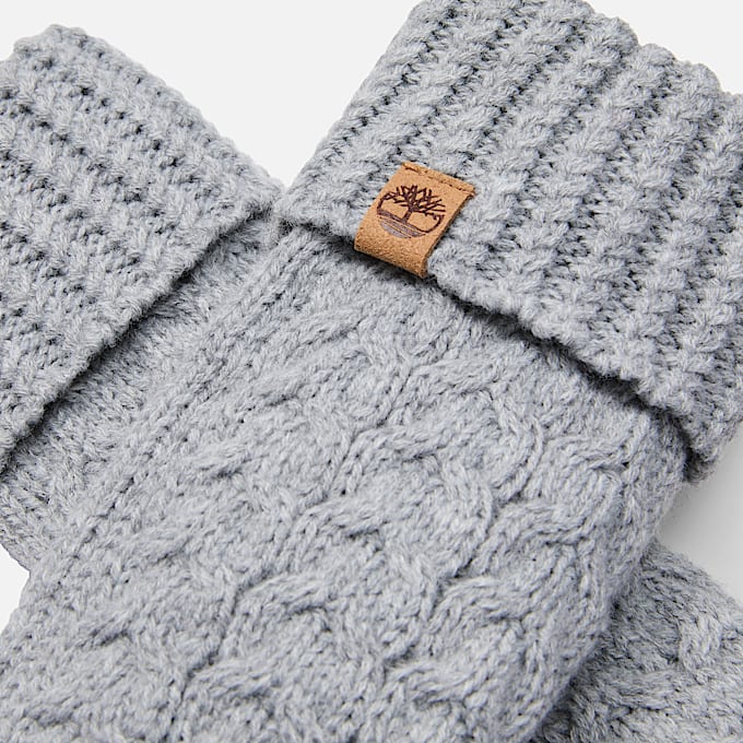 Cable Mitten TBL Grey Heather ALT1