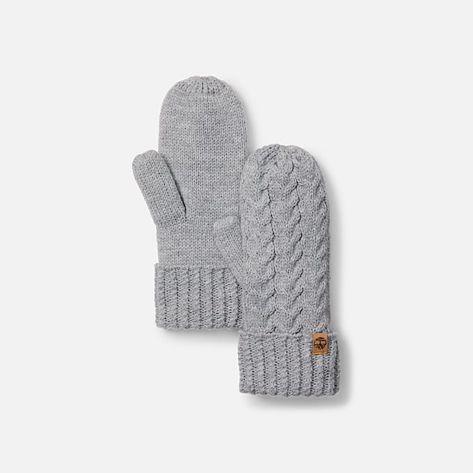 Cable Mitten TBL Grey Heather HERO