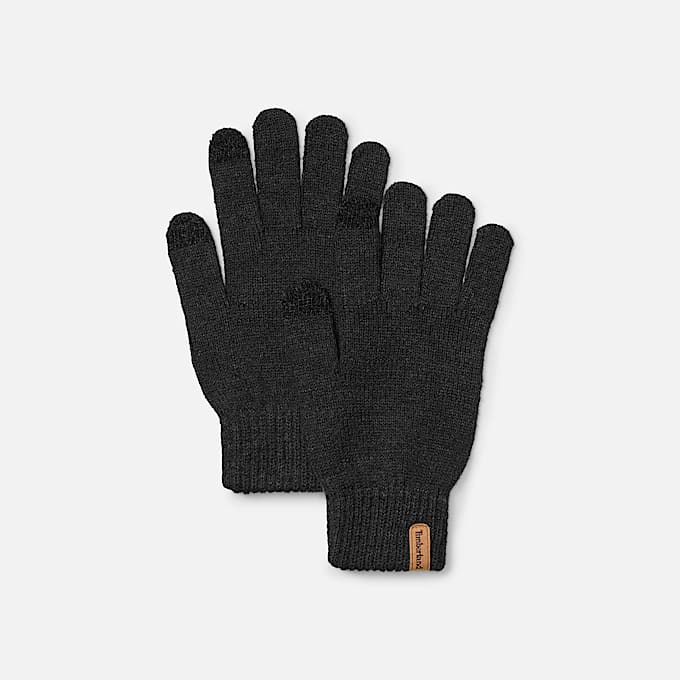 Guantes de punto acanalado para Hombre TBL Negro HERO