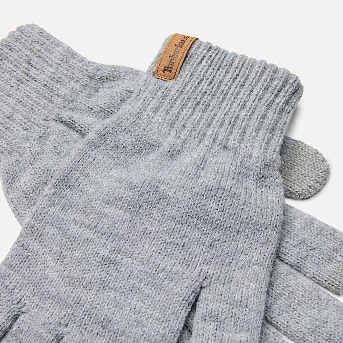 Mens Rib Knit Glove TBL Medium Grey Heather ALT1