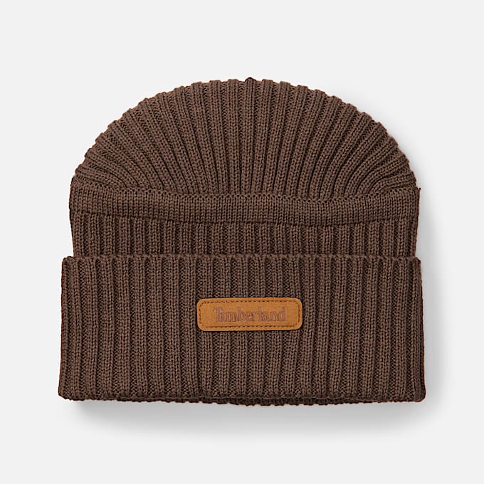 Gulf Beach Ribbed Beanie TBL Chocolate Brown HERO