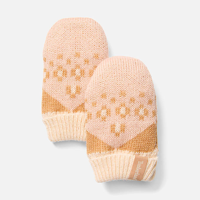 Kids Fairisle Hat  Mitten Set TBL Cameo Rose ALT1