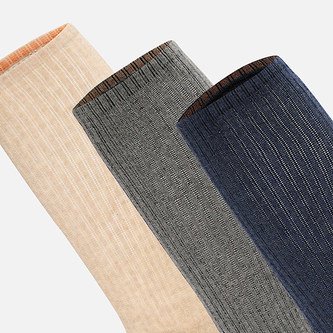 Bowden 3Pack Full Cushion Crew Sock TBL Oatmeal Heather ALT2