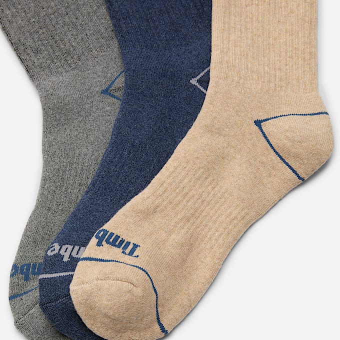 Bowden 3Pack Full Cushion Crew Sock TBL Oatmeal Heather ALT1