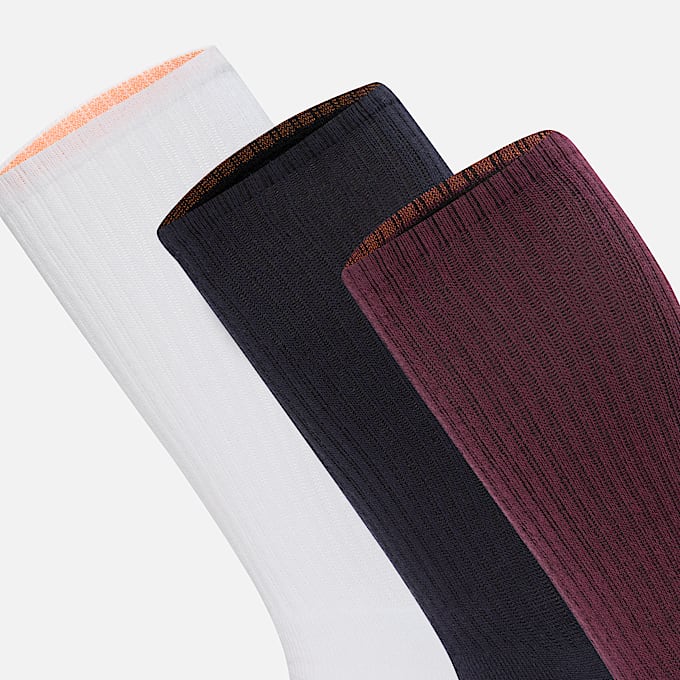 Bowden 3Pack Full Cushion Crew Sock TBL Burgundy ALT2