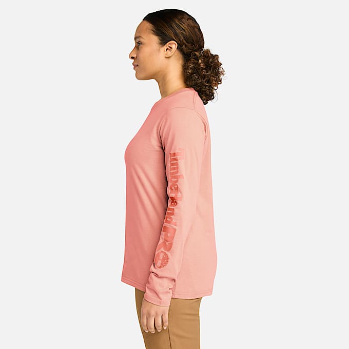 Womens Timberland PRO Core LongSleeve TShirt TBL Terra Cotta ALT8