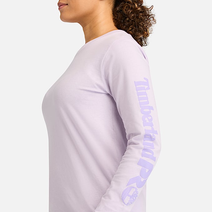 Womens Timberland PRO Core LongSleeve TShirt TBL Pastel Lilac ALT2