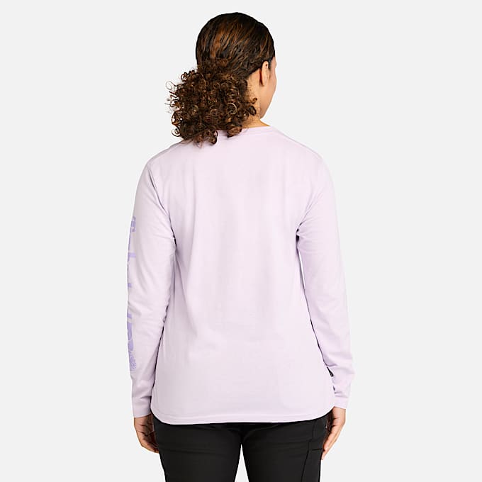 Womens Timberland PRO Core LongSleeve TShirt TBL Pastel Lilac ALT9