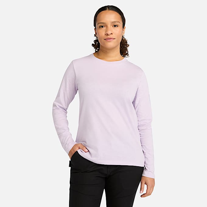 Womens Timberland PRO Core LongSleeve TShirt TBL Pastel Lilac HERO