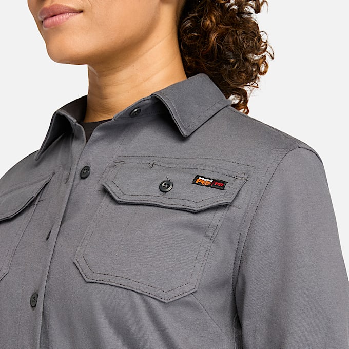 Womens Timberland PRO Cotton Core FlameResistant Shirt TBL Charcoal ALT2