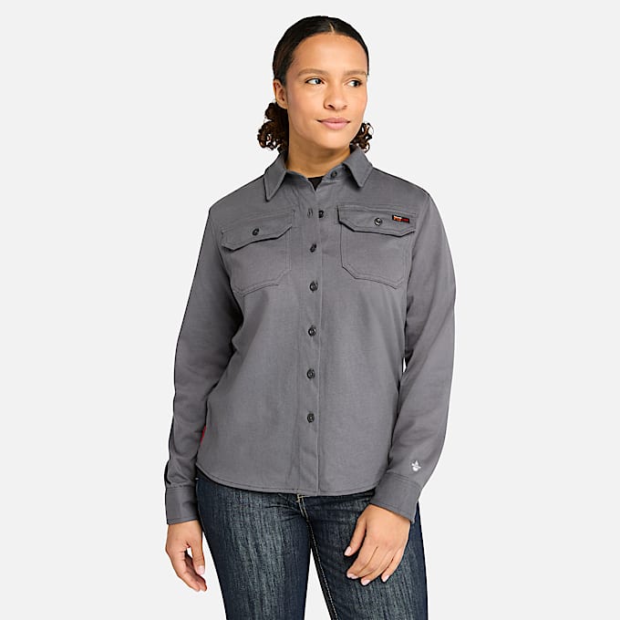 Womens Timberland PRO Cotton Core FlameResistant Shirt TBL Charcoal HERO