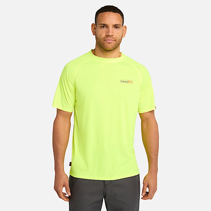 Mens Timberland PRO Wicking Good Sport TShirt TBL PRO Bright Yellow HERO