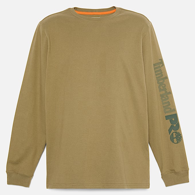 Mens Timberland PRO Core Logo LongSleeve TShirt TBL Burnt Olive ALT10