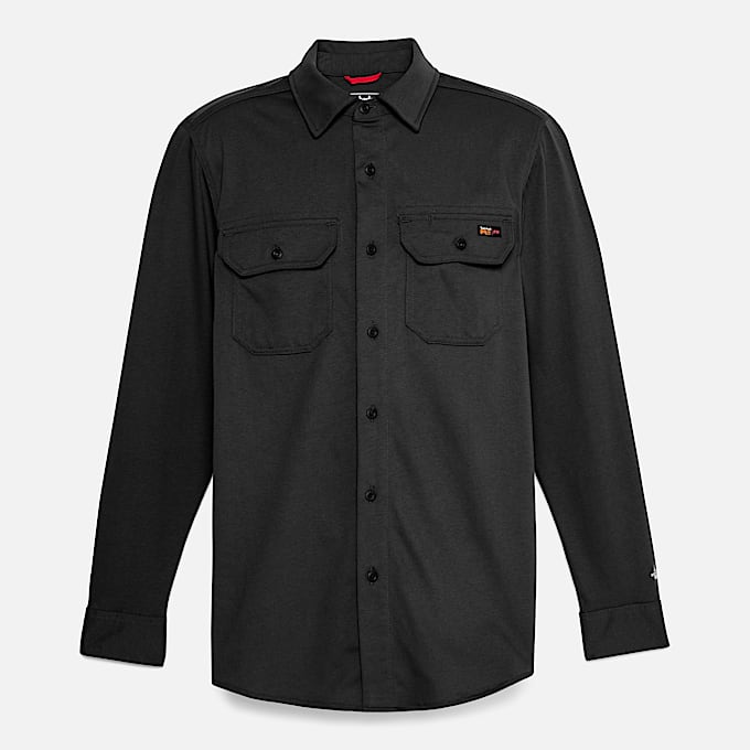 Camisa ignfuga de algodn Timberland PRO para hombre TBL Negro ALT10