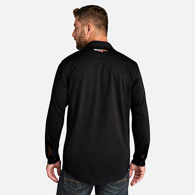 Camisa ignfuga de algodn Timberland PRO para hombre TBL Negro ALT9