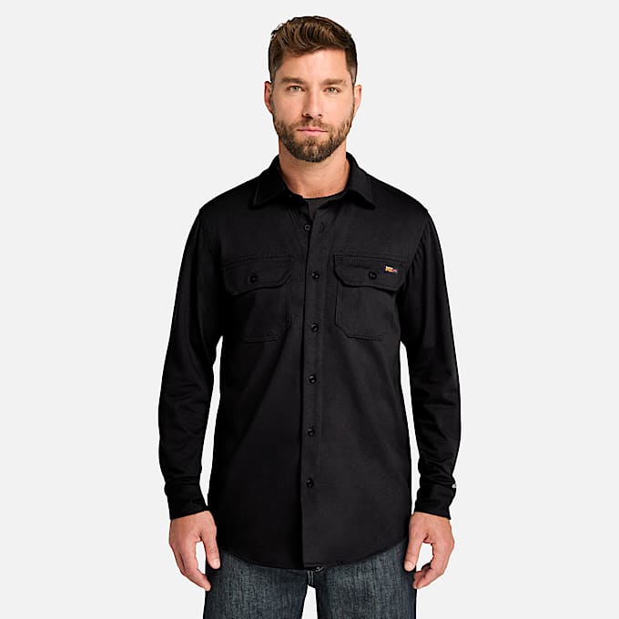 Camisa ignfuga de algodn Timberland PRO para hombre TBL Negro HERO