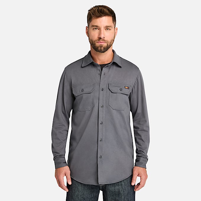 Mens Timberland PRO Cotton Core FlameResistant Shirt TBL Charcoal HERO