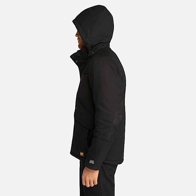 Mens Timberland PRO Ironhide Insulated Hooded Jacket TBL Jet Black ALT8