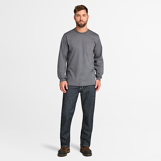 T-shirt de manga larga para hombre resistente al fuego