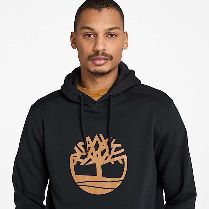 Mens Kennebec River Tree Logo Hoodie TBL BlackWheat ALT2