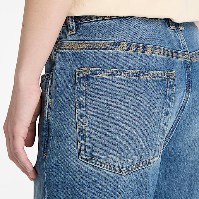 Womens Denim Straight Pant TBL High Tide Blue Wash ALT2