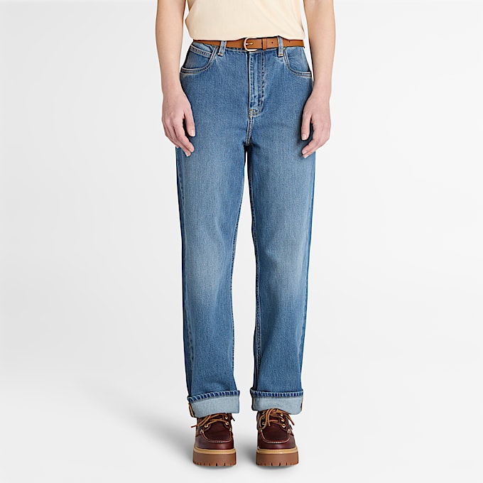 Womens Denim Straight Pant TBL High Tide Blue Wash HERO