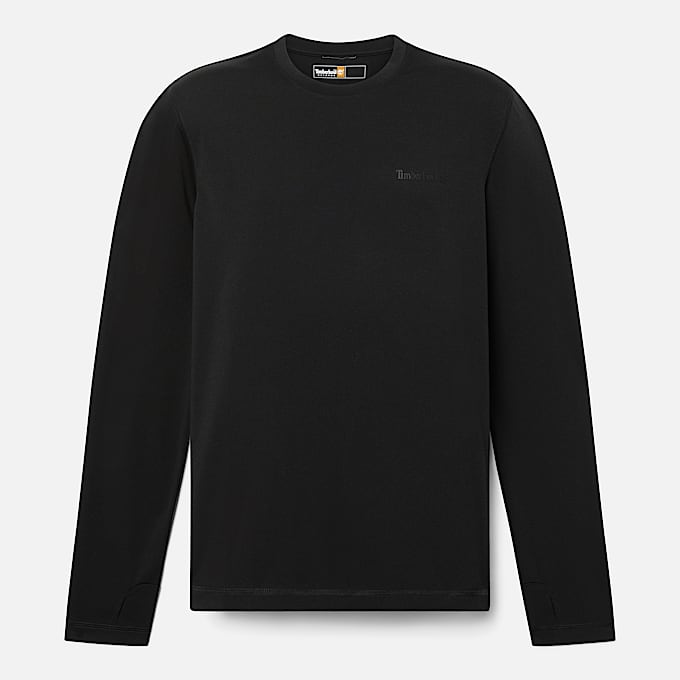 Mens Outdoor Long Sleeve TShirt TBL Black ALT10