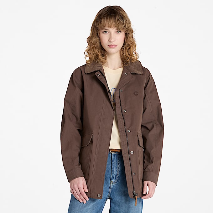 Womens Wenham Waterproof Barn Coat TBL Chocolate Brown HERO